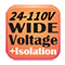 Wide power input range with isolation
